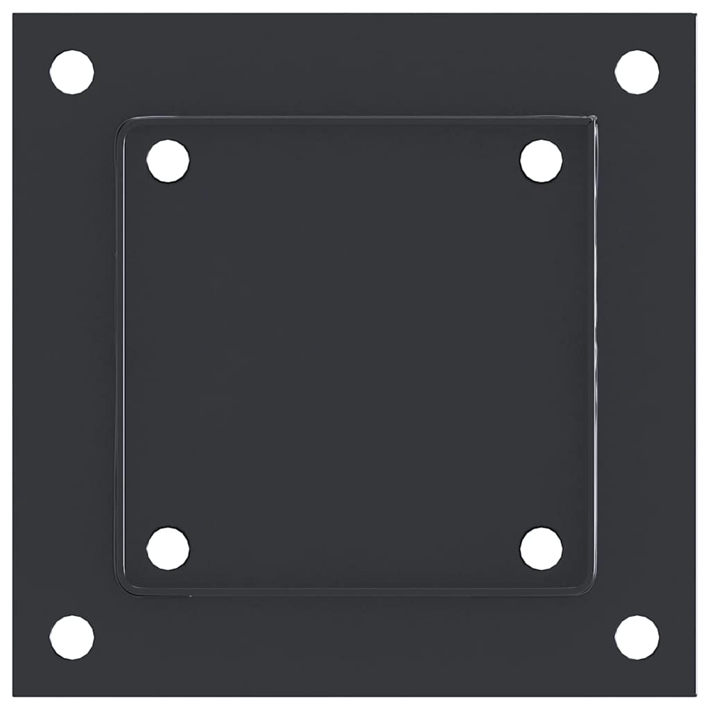 Paonderstellen Vierkant Gepoedercoat Staal 4 121 x 121 mm Antraciet