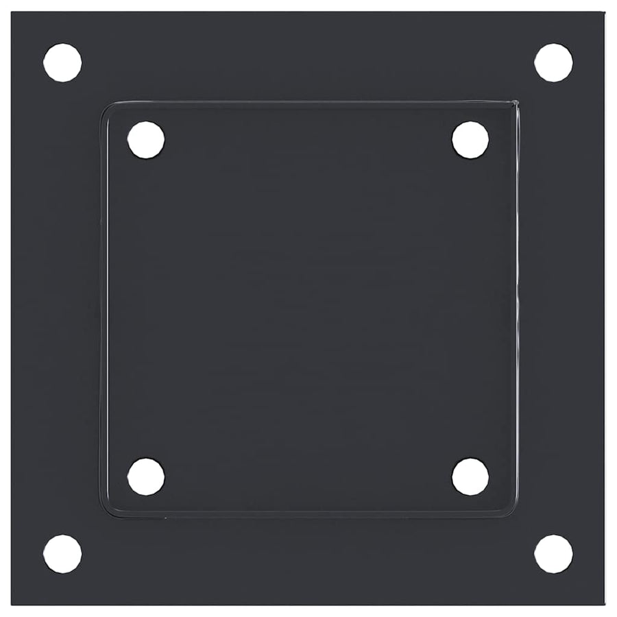 Spokkels Vierkant Gepoedercoat Staal 12 121 x 121 mm Antraciet
