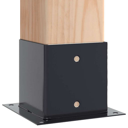 Spokkels vierkant 4 st 141x141 mm gepoedercoat staal antraciet