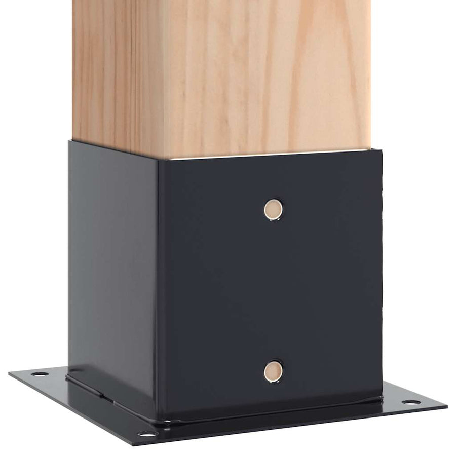 Spokkels vierkant 4 st 141x141 mm gepoedercoat staal antraciet
