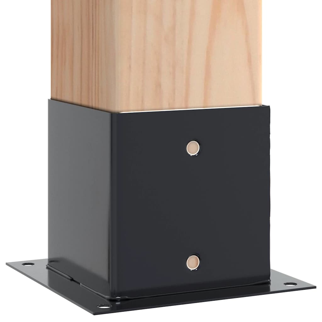 Paonderstellen Vierkant Gepoedercoat Staal 12 141 x 141 mm Antraciet