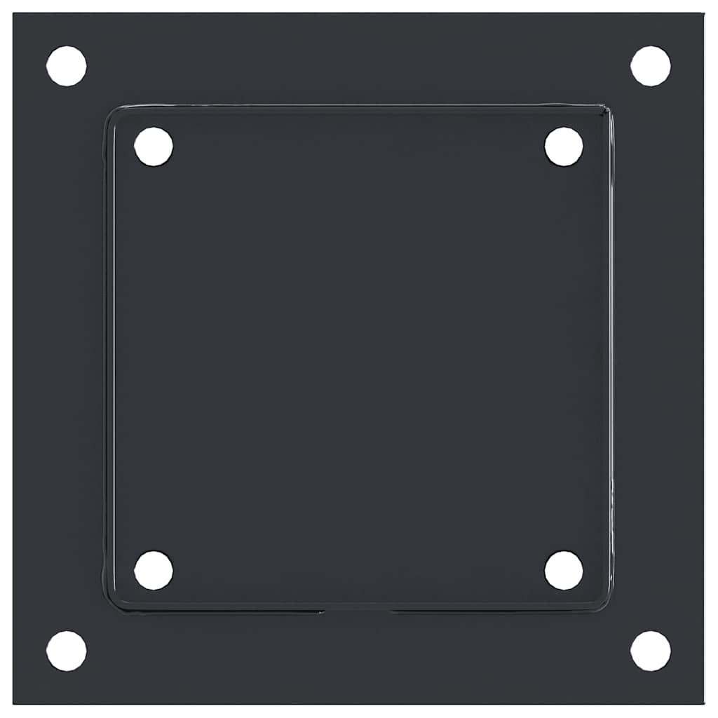 Paonderstellen Vierkant Gepoedercoat Staal 12 141 x 141 mm Antraciet