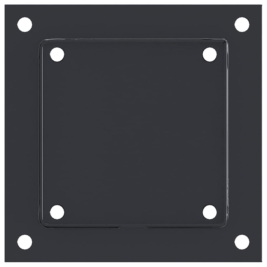 Paonderstellen Vierkant Gepoedercoat Staal 12 141 x 141 mm Antraciet