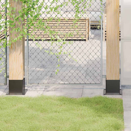 Paonderstellen Vierkant Gepoedercoat Staal 12 141 x 141 mm Antraciet