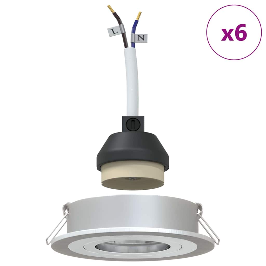 Spotje 6 pcs Zilver 9 x 9 x 2 cm Aluminium