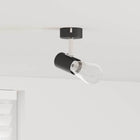 Ceiling spotlight with spotlights Black 6.5 x 6 x 11.5 cm Metal
