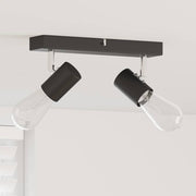 Plafondspot metaal zwart 26x6.5x11.5 cm