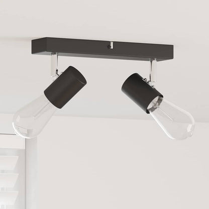 Plafondspot met schijnwerpers Zwart 26 x 6,5 x 11,5 cm Metaal