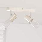 Ceiling spotlight with adjustable spots Nickel 26 x 6.5 x 11.5 cm Metal