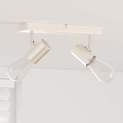 Plafondspot met schijnwerpers Nikkel 26 x 6,5 x 11,5 cm Metaal