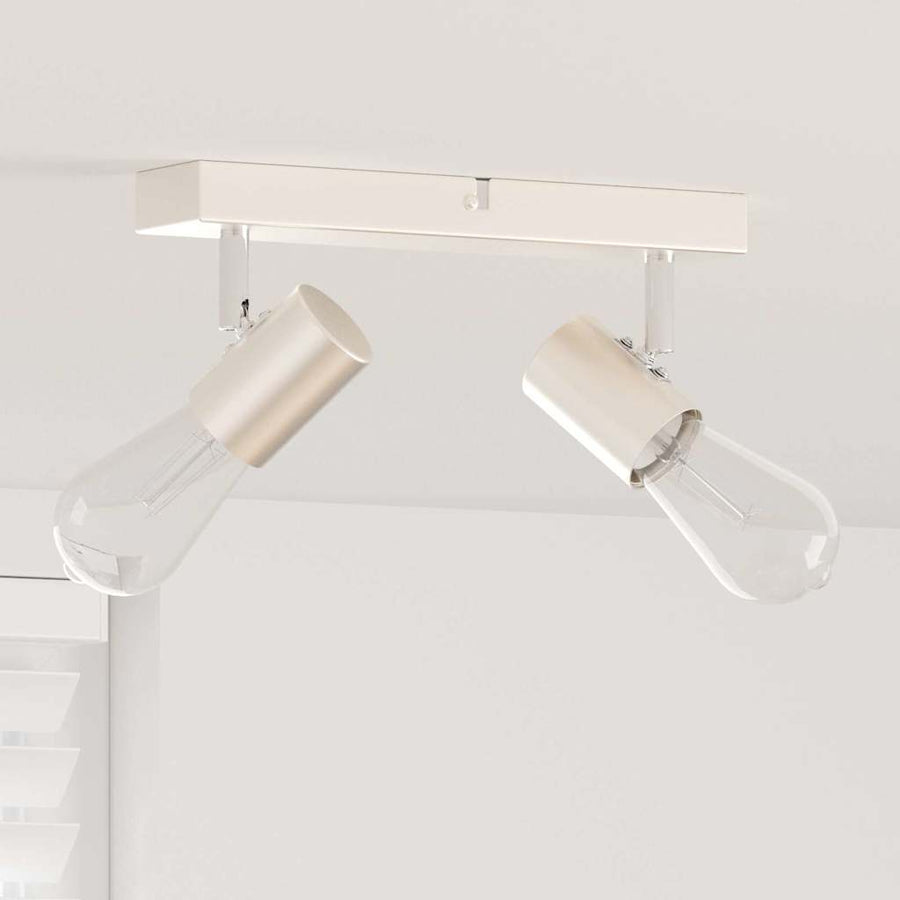 Plafondspot met schijnwerpers Nikkel 26 x 6,5 x 11,5 cm Metaal