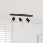 Ceiling spotlight with floodlights Black 38 x 6.5 x 11.5 cm Metal