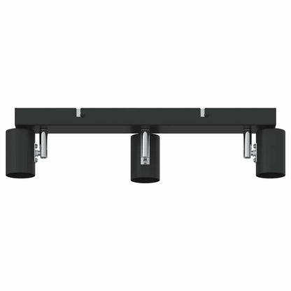 Plafondspot met schijnwerpers Zwart 38 x 6,5 x 11,5 cm Metaal