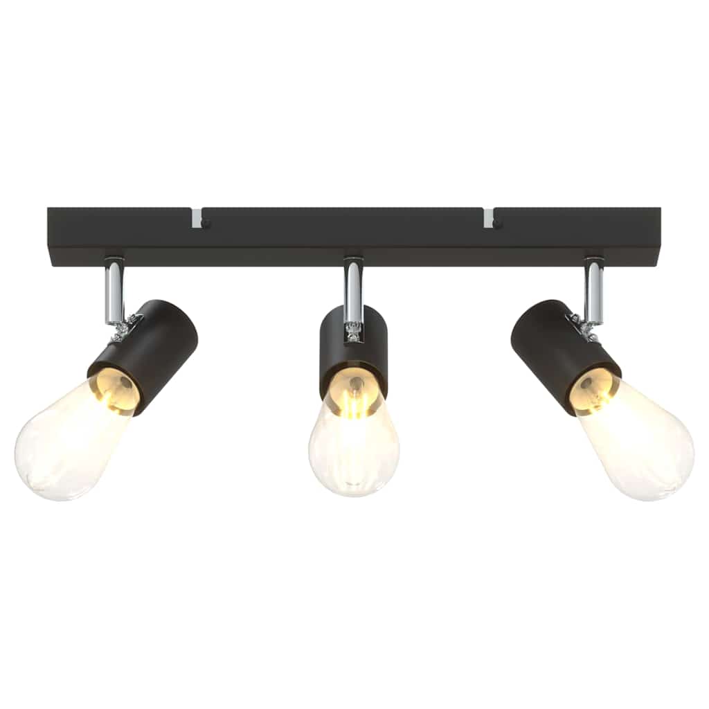 Plafondspot met schijnwerpers Zwart 38 x 6,5 x 11,5 cm Metaal