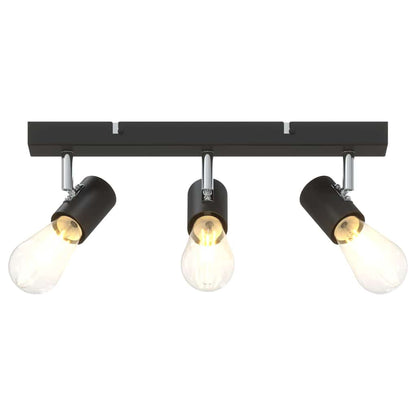 Plafondspot met schijnwerpers Zwart 38 x 6,5 x 11,5 cm Metaal
