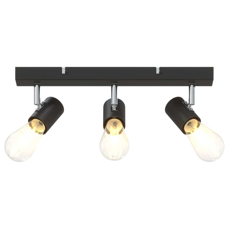 Plafondspot met schijnwerpers Zwart 38 x 6,5 x 11,5 cm Metaal