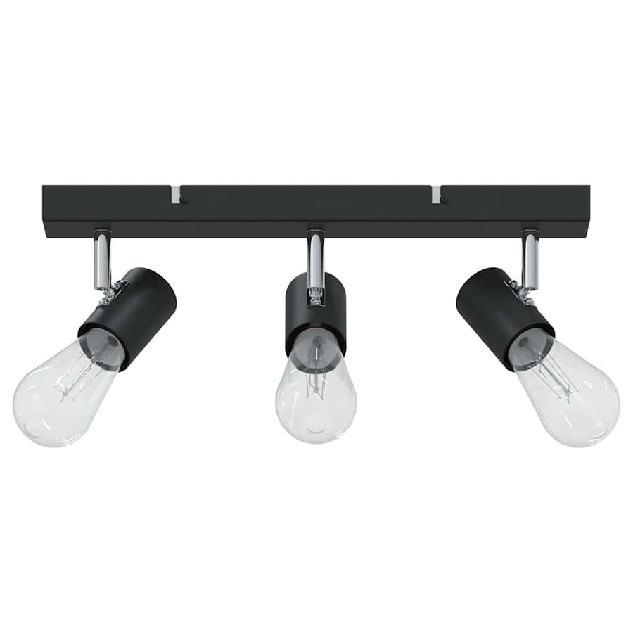 Plafondspot met schijnwerpers Zwart 38 x 6,5 x 11,5 cm Metaal