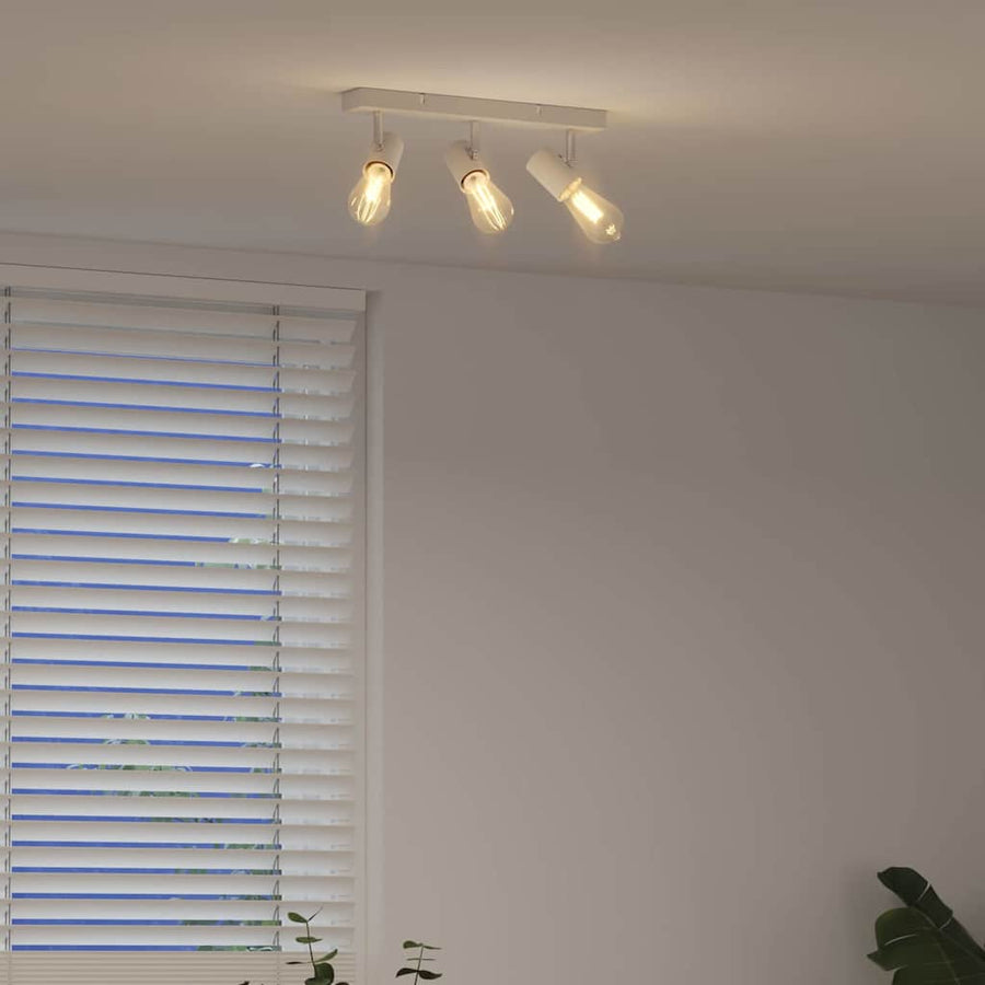 Plafondspot met schijnwerpers Wit 38 x 6,5 x 11,5 cm Metaal