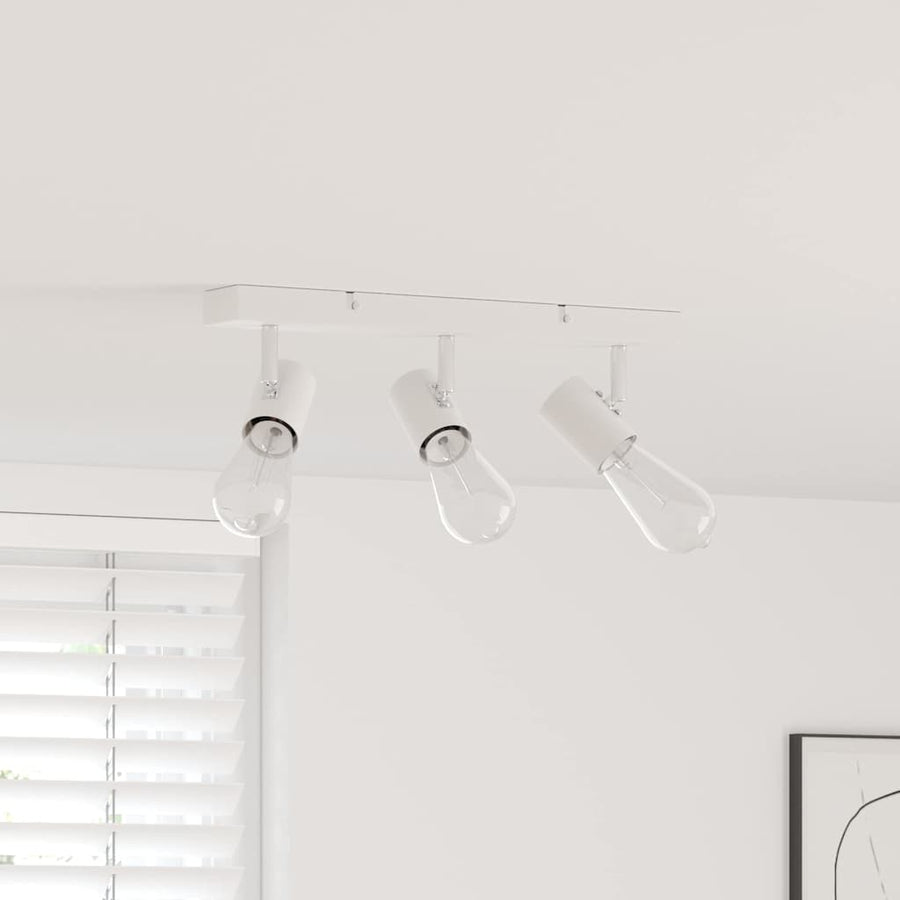 Plafondspot met schijnwerpers Wit 38 x 6,5 x 11,5 cm Metaal