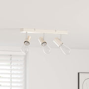 Plafondspot nikkel 38x6,5x11,5 cm metaal