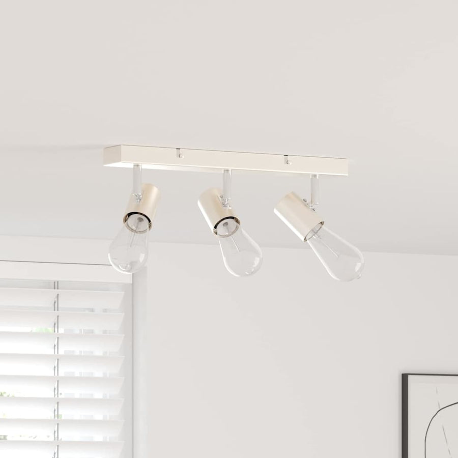 Plafondspot met schijnwerpers Nikkel 38 x 6,5 x 11,5 cm Metaal