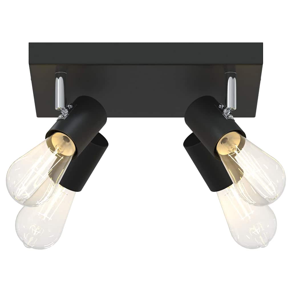 Plafondspot met schijnwerpers Zwart 26,5 x 26 x 11,5 cm Metaal