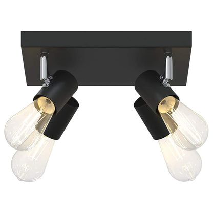 Plafondspot met schijnwerpers Zwart 26,5 x 26 x 11,5 cm Metaal