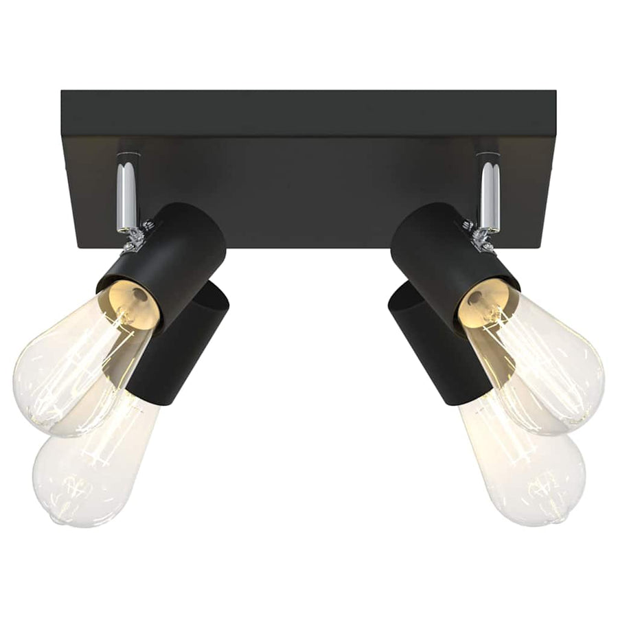 Plafondspot met schijnwerpers Zwart 26,5 x 26 x 11,5 cm Metaal