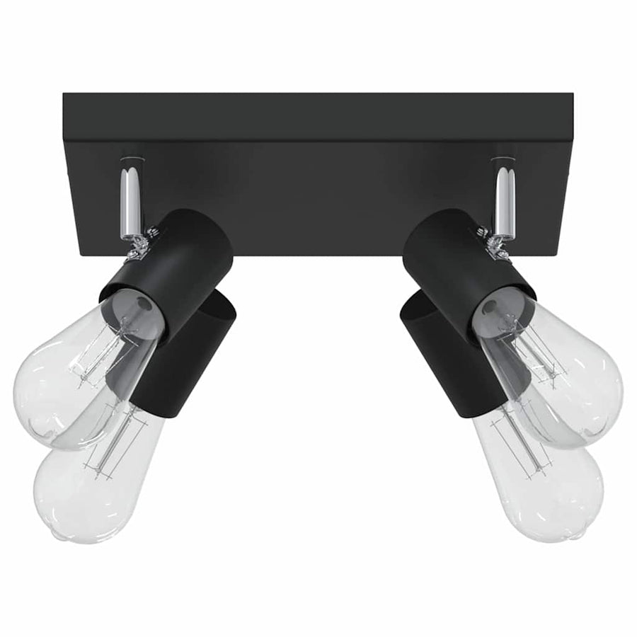 Plafondspot met schijnwerpers Zwart 26,5 x 26 x 11,5 cm Metaal