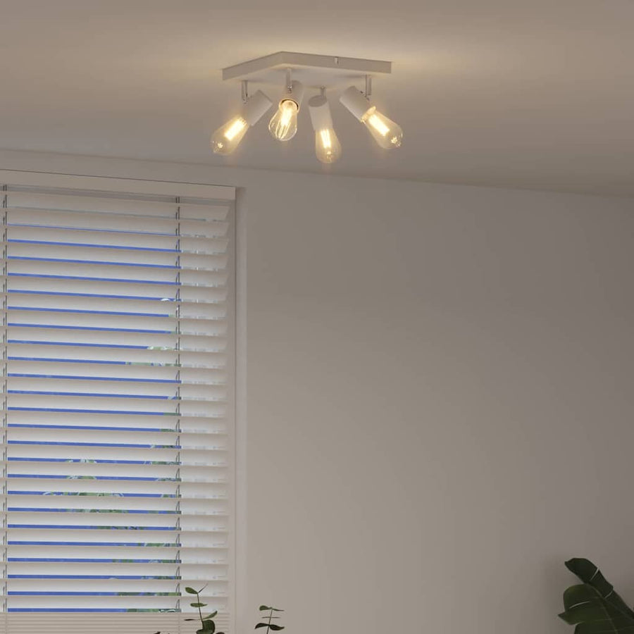 Plafondspot met schijnwerpers Wit 26,5 x 26 x 11,5 cm Metaal