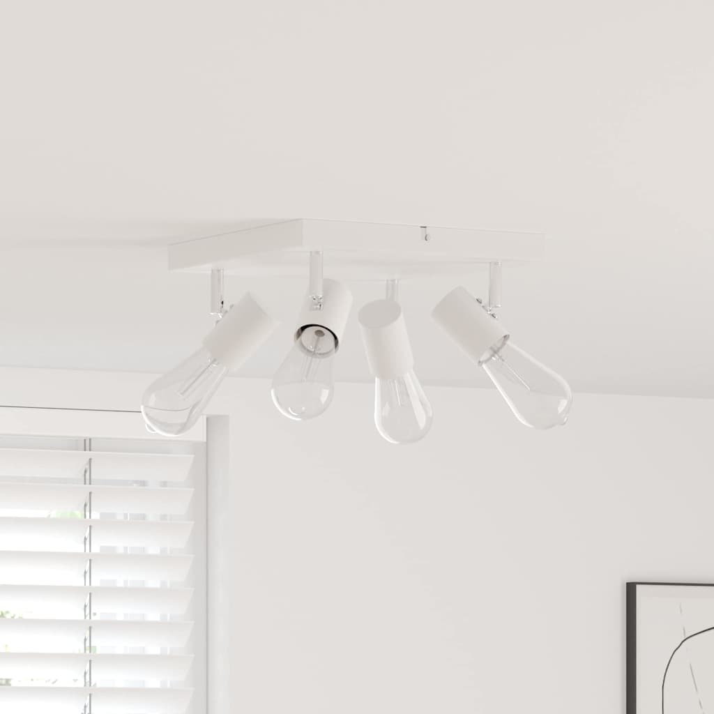 Plafondspot met schijnwerpers Wit 26,5 x 26 x 11,5 cm Metaal