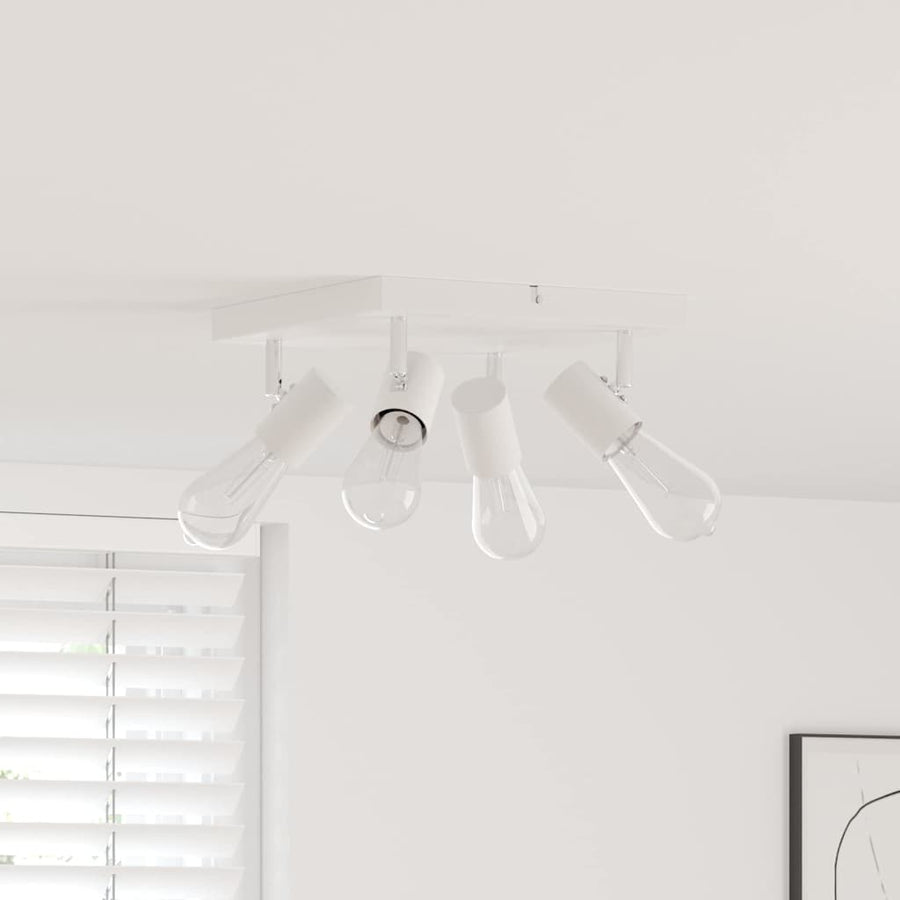 Plafondspot met schijnwerpers Wit 26,5 x 26 x 11,5 cm Metaal