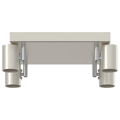 Plafondspot met schijnwerpers Nikkel 26,5 x 26 x 11,5 cm Metaal