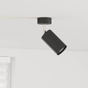 Plafondspot metaal zwart 6x6x16 cm