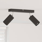 Plafondspot metaal zwart 26x6x16 cm