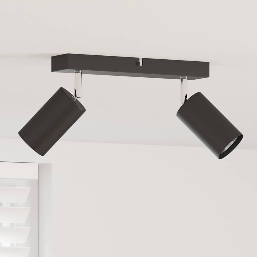 Plafondspot met schijnwerpers Zwart 26 x 6 x 16 cm Metaal