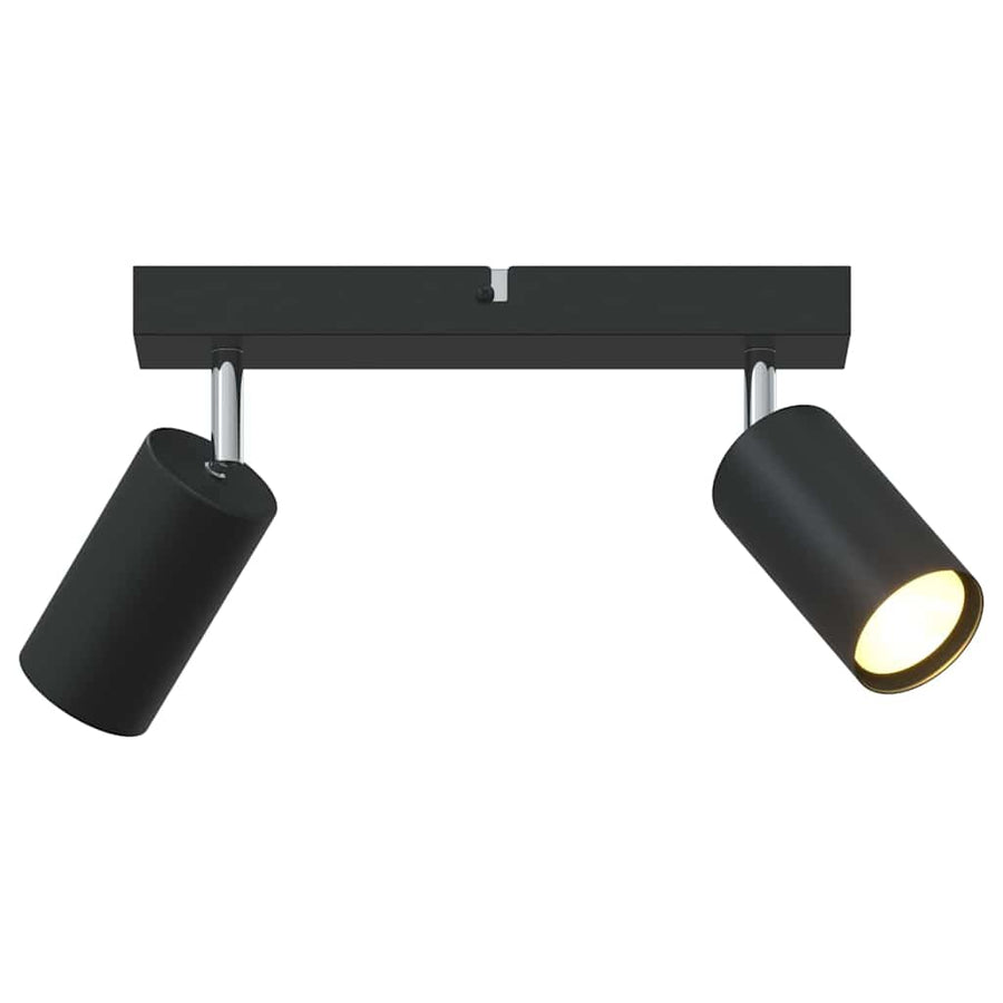 Plafondspot met schijnwerpers Zwart 26 x 6 x 16 cm Metaal