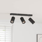 Ceiling spotlight with spotlights Black 38 x 6 x 16 cm Metal