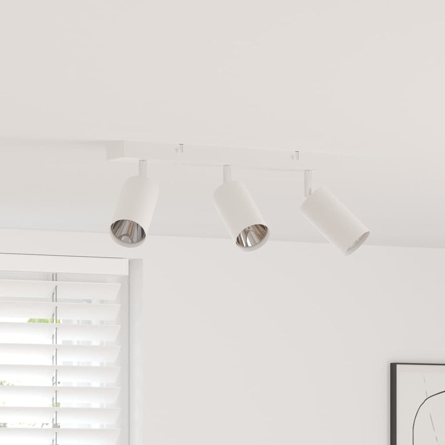 Plafondspot met schijnwerpers Wit 38 x 6 x 16 cm Metaal