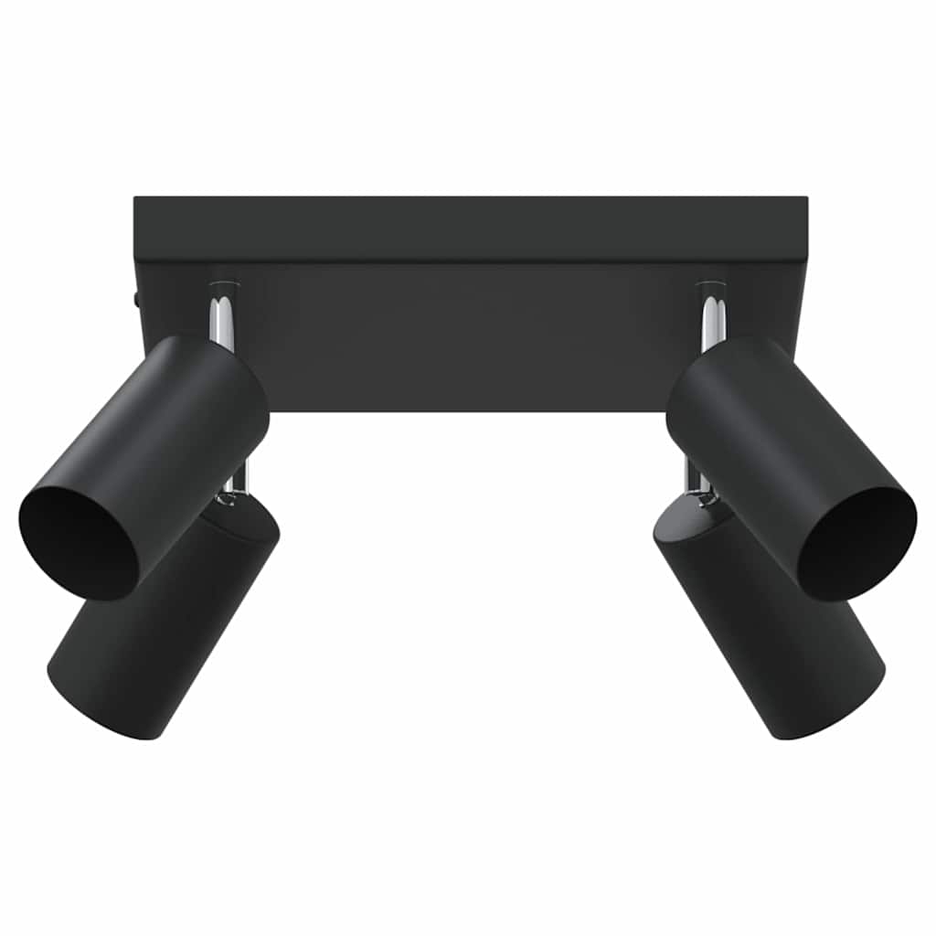 Plafondspot met schijnwerpers Zwart 26 x 26 x 16 cm Metaal