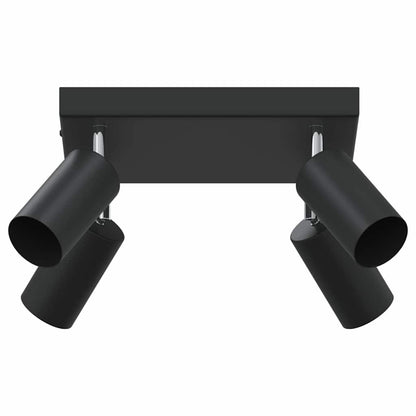 Plafondspot met schijnwerpers Zwart 26 x 26 x 16 cm Metaal