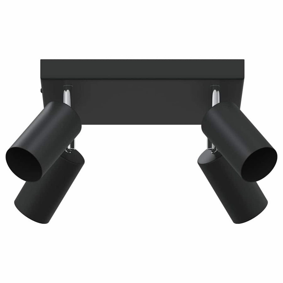 Plafondspot met schijnwerpers Zwart 26 x 26 x 16 cm Metaal