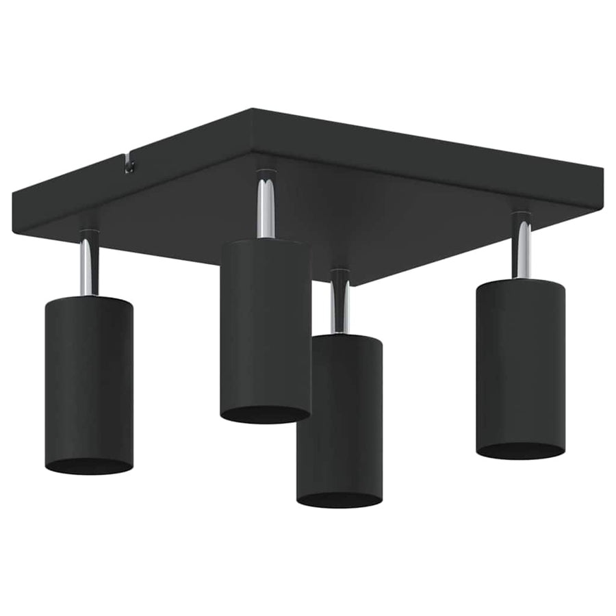 Plafondspot met schijnwerpers Zwart 26 x 26 x 16 cm Metaal