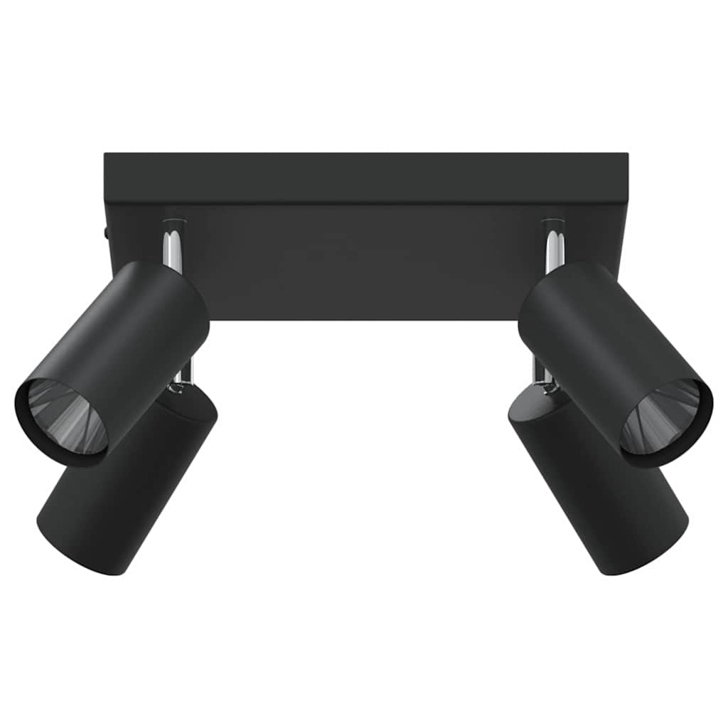 Plafondspot met schijnwerpers Zwart 26 x 26 x 16 cm Metaal