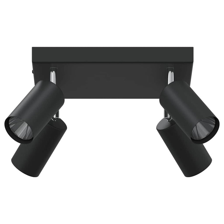 Plafondspot met schijnwerpers Zwart 26 x 26 x 16 cm Metaal
