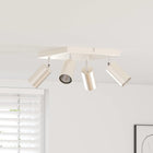Ceiling spotlight with spotlights Nickel 26 x 26 x 16 cm Metal