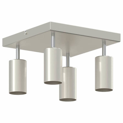 Plafondspot met schijnwerpers Nikkel 26 x 26 x 16 cm Metaal
