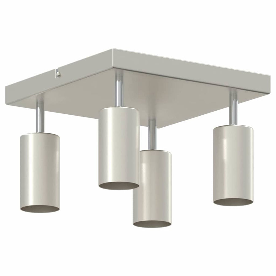 Plafondspot met schijnwerpers Nikkel 26 x 26 x 16 cm Metaal