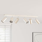 Ceiling spotlight with spotlights Nickel 73 x 6 x 16 cm Metal