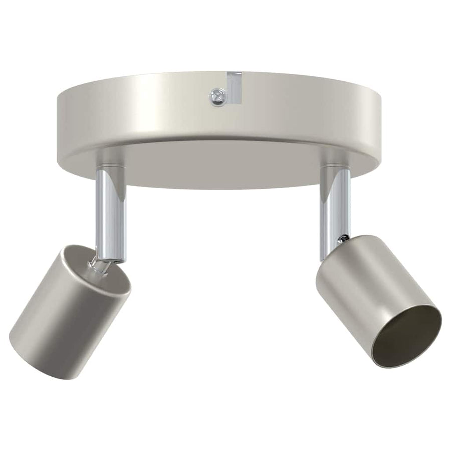 Plafondspot met schijnwerpers Nikkel 12 x 8 cm Staal
